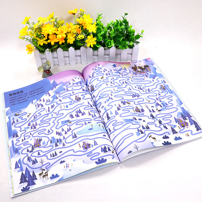 Usborne British children's classic scene maze A gift falling from the sky