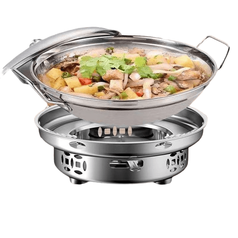 Tiannan Brothers thickened windproof and non-slip solid alcohol stove boiler hotel home dormitory dry boiler alcohol pot base stove anti-slip large stove thickened 24cm