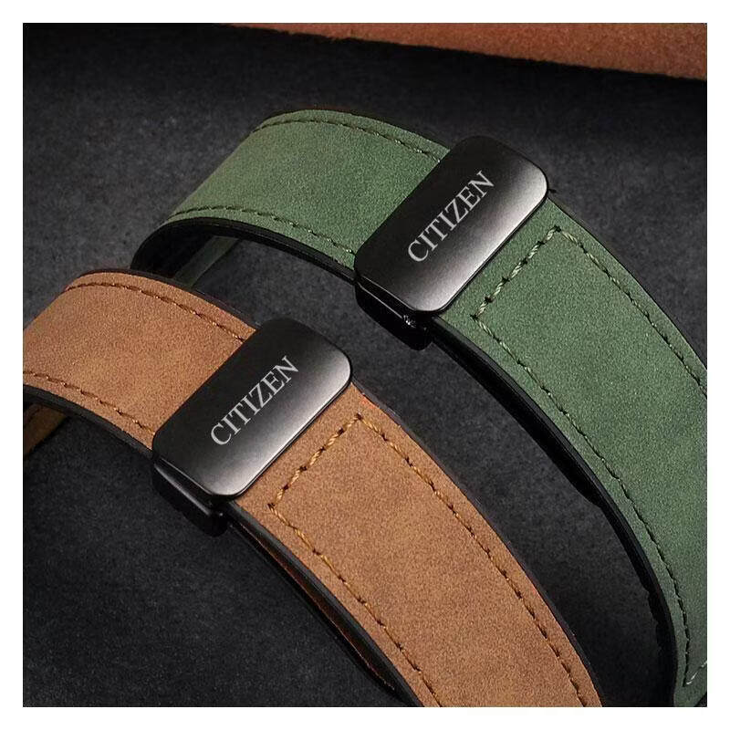 UHFR soft waterproof sports silicone strap suitable for Citizen FF series Eco-Drive men's watch CA4554 black silver buckle 21mm