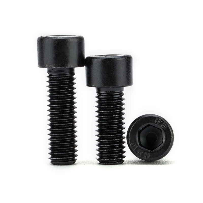Jinggong grade 8.8 cylindrical head hexagonal screws, medium carbon steel blackened cup head screws and bolts GB70 M8-M12 M12*70 half teeth 5 pieces