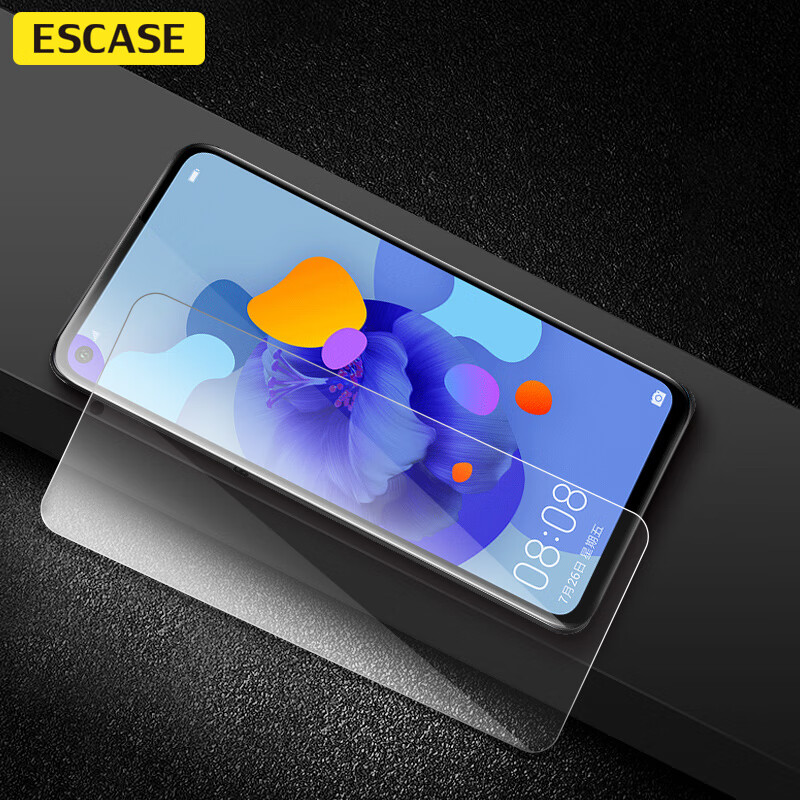 ESCASE Huawei nova5i pro/5z tempered film mobile phone glass film full screen high definition high permeability waterproof protective front film high definition