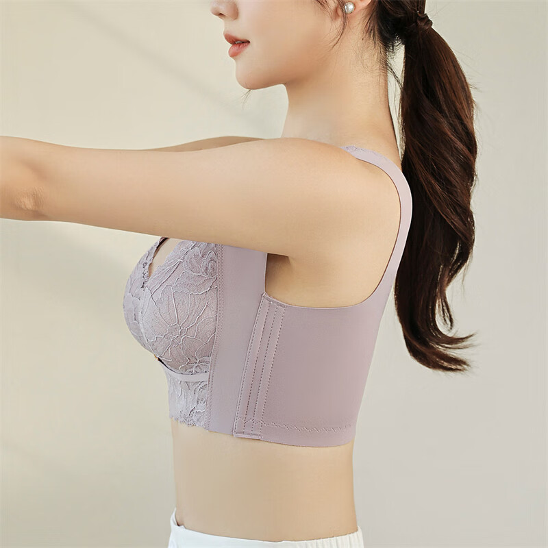 FENTENGCARE pressure-reducing wide-shoulder bra vest-style adjustable breast-retracting anti-sagging women's underwear without rims push-up bra