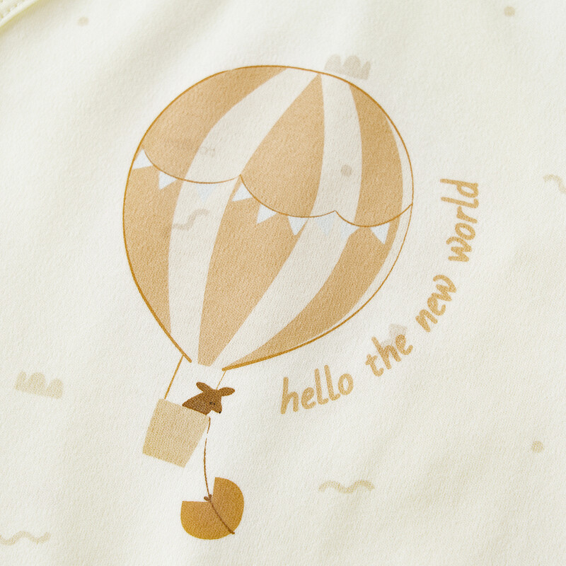 TONGTAI baby jumpsuit spring and autumn pure cotton newborn clothes newborn baby butterfly jumpsuit long-sleeved romper orange 52cm