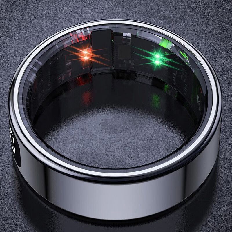 New AI Smart Bluetooth Ring with Display Hand Screen Gesture Control Sleep Monitoring Heart Rate Blood Oxygen Blood Pressure Health Ring Step Counter Health Exercise Monitoring Smart Waterproof Rose Gold Free Charging Box Size 10 20mm Recommended 65-70kg