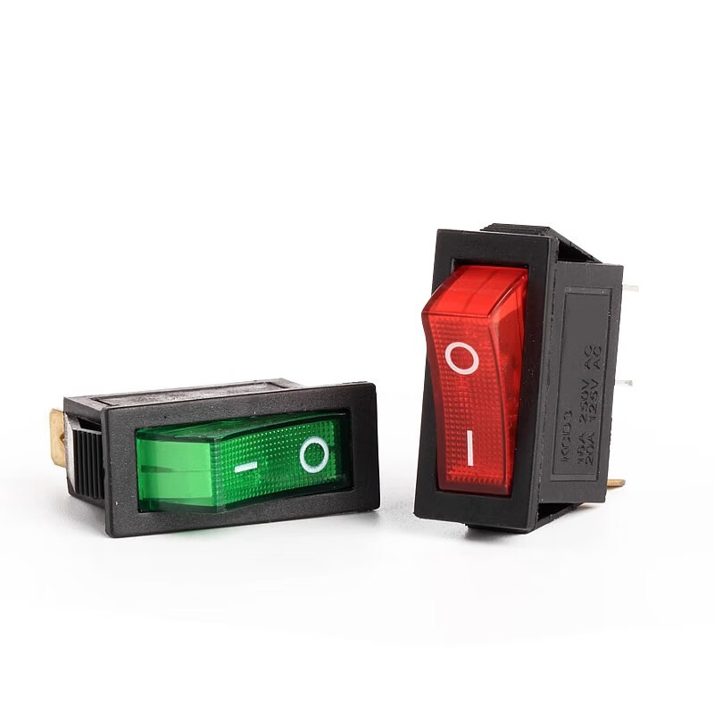 Supply KCD3 boat switch three-legged two-speed with light boat-shaped switch electric pot power rocker switch wholesale 3500W red with light-3 feet two-speed