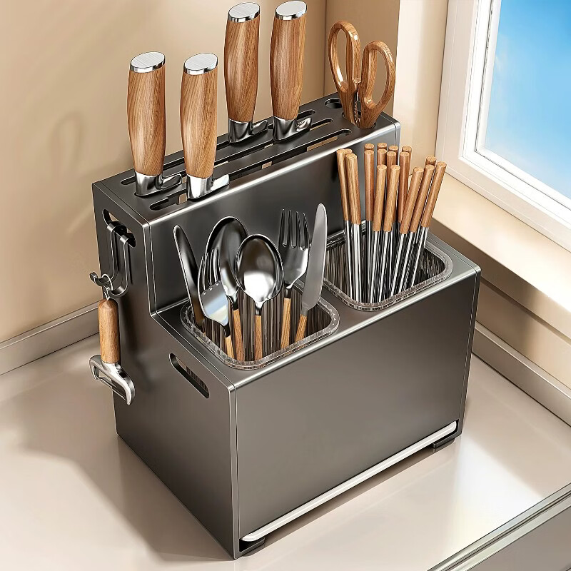 MUYA chopstick storage box countertop chopstick tube storage rack household chopstick cage multi-functional chopstick spoon storage box