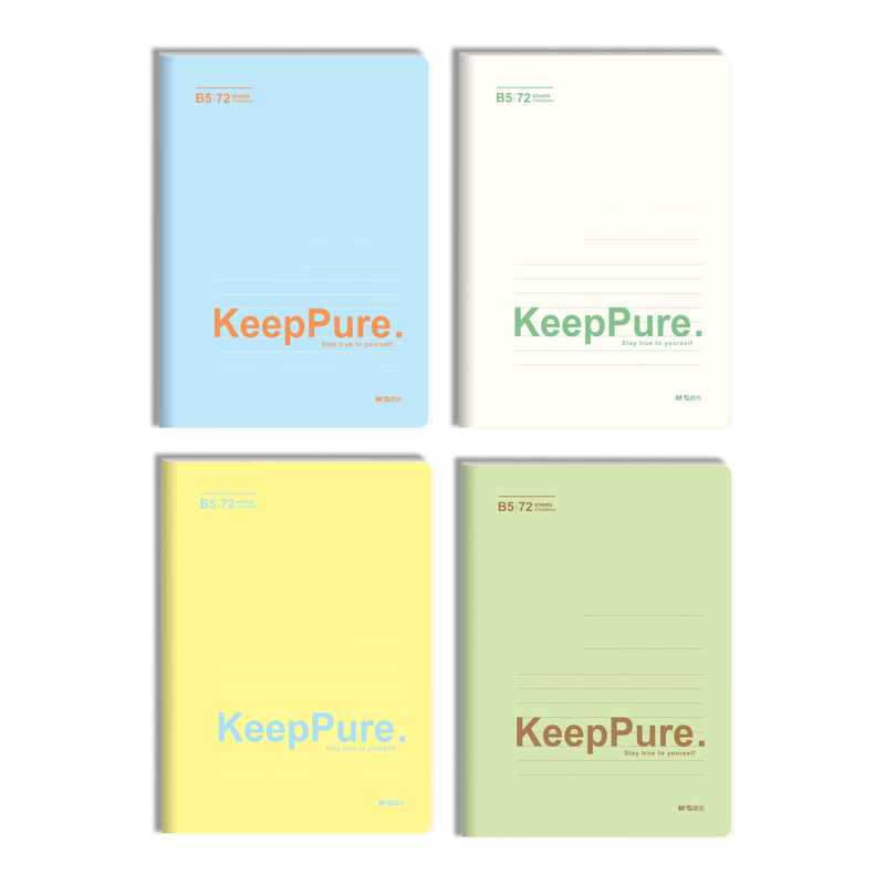Morning Light (M&G) stationery B5/72 sheets of rubber sleeves, notebooks, notepads, homework books, keep the original intention 4 packs APNGG162 essential for starting school