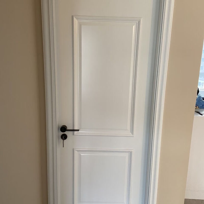 Solid wood door bedroom door interior door open paint door environmental protection paint sound insulation solid wood veneer double buckle line