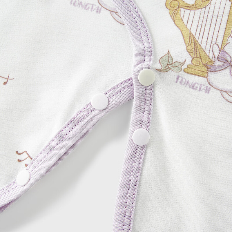 Tongtai (TONGTAI) baby jumpsuit spring and autumn pure cotton newborn clothes baby butterfly crawling suit monk suit purple 59cm