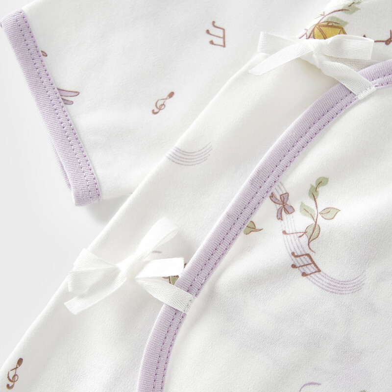 Tongtai (TONGTAI) baby jumpsuit spring and autumn pure cotton newborn clothes baby butterfly crawling suit monk suit purple 59cm
