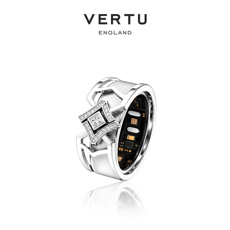 VERTU Super New Product VERTU Cor Ring Heart Health Sleep Monitoring Heart Rate Blood Pressure Smart Ring Mid-Autumn Festival Gift Haoyue Silver-Star (Inner Ring + Outer Ring Set) No. 7