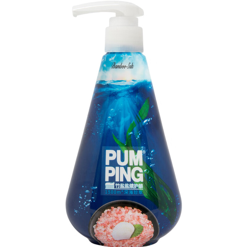 Bamboo salt LG Paibin push-type toothpaste 285g*1 bottle deep sea treasure refreshing taste reduces tooth stains and cleans the mouth