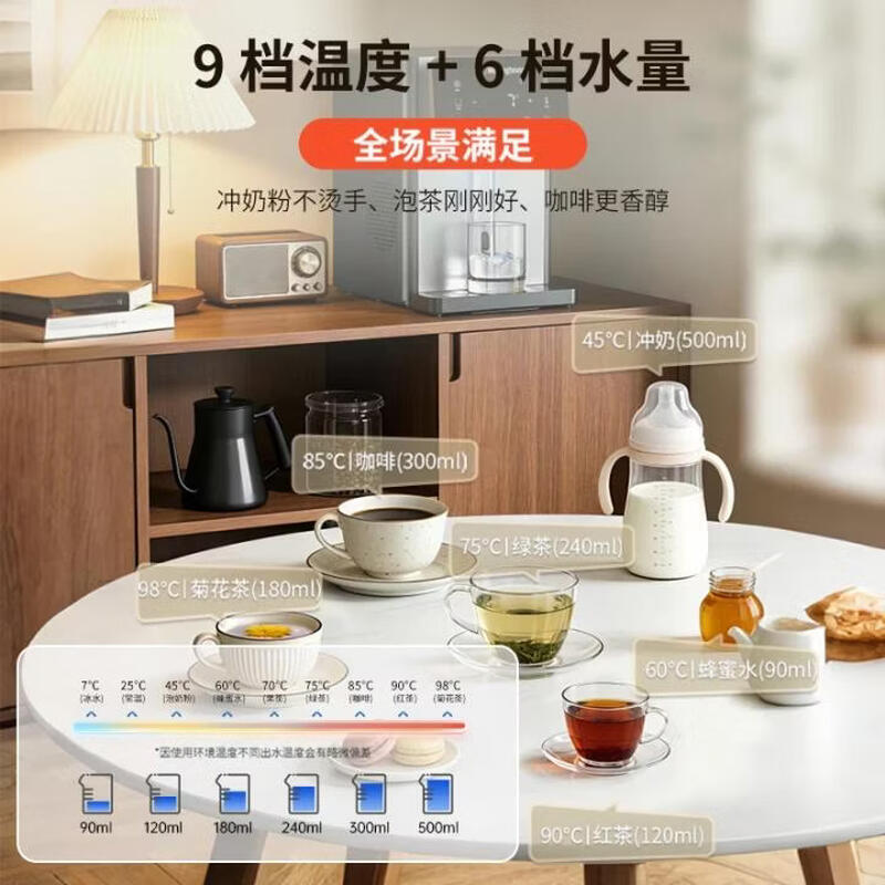 Westinghouse Refrigerated Hot Water Dispenser Manhattan Desktop Small Household Hot and Cold Water Dispenser Titanium Stainless Steel Water Tank Desktop Office Living Room WFH40-W4S Ultra
