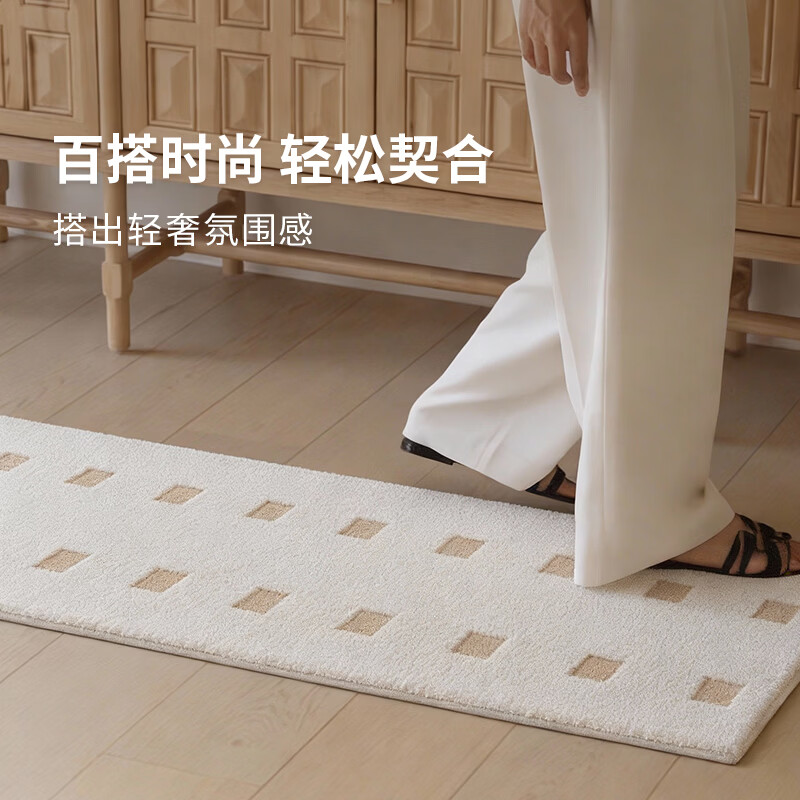 Keecy carpet bedroom 2026 new bedside blanket living room floor mat bay window mat light luxury cream style high-end non-slip mat