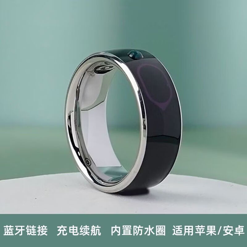 Wireless Bluetooth Smart Ring Black Technology Bluetooth Ring Multifunctional Suitable for Android and Apple Mobile Phones Magic Same Style 18 Circumferences 60mm 110-120 Jin Technology Ring Like - Page Turn - Selfie - Novel