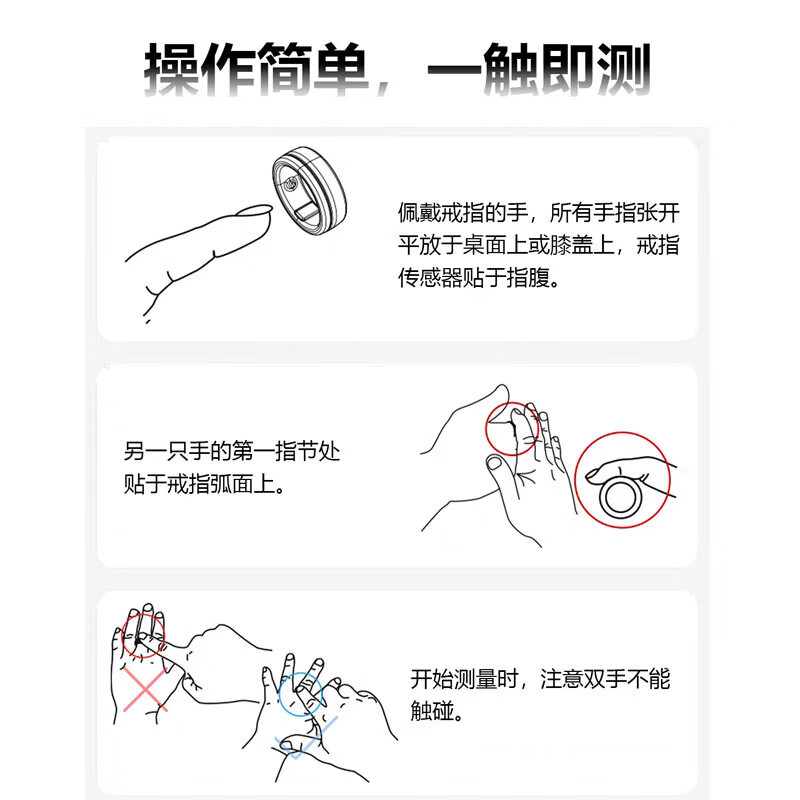 Sanluo ECG detection smart ring monitors heart rate, blood oxygen, sleep temperature, black technology blood sugar and blood pressure assessment, sports health ring suitable for Samsung, Huawei and Apple hands, black version No. 11, circumference 65mm