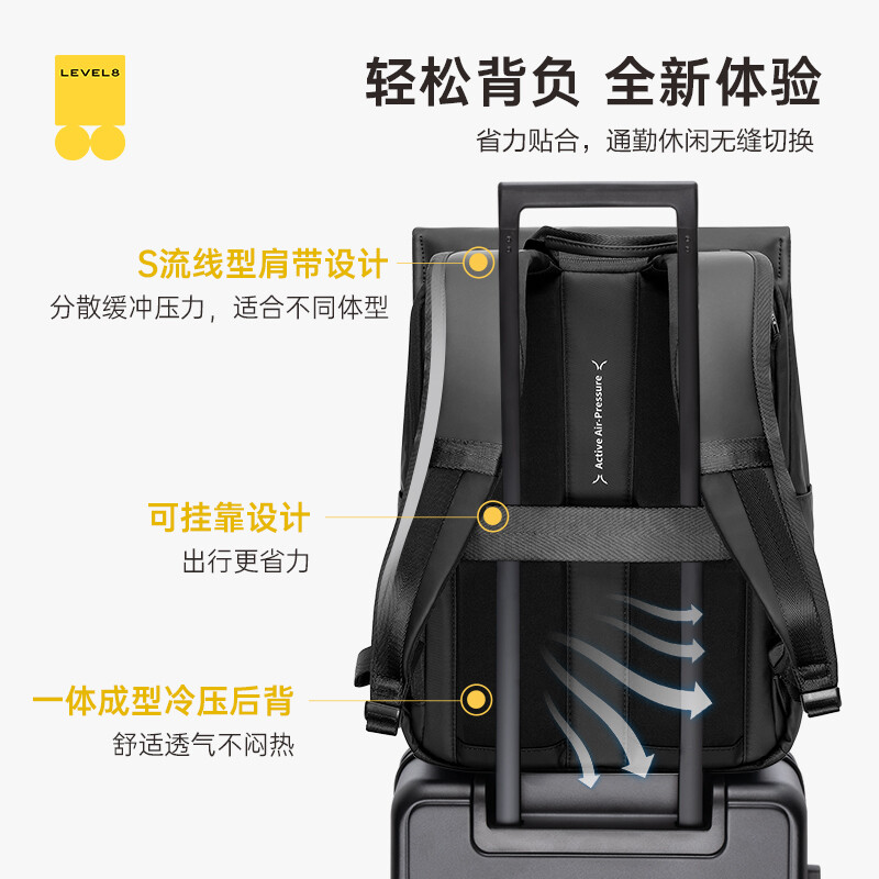 Horizon 8 (LEVEL8) Backpack Computer Bag 15.6-inch Men's and Women's Business Commuting Large Capacity School Bag MOMENT Business Travel Backpack