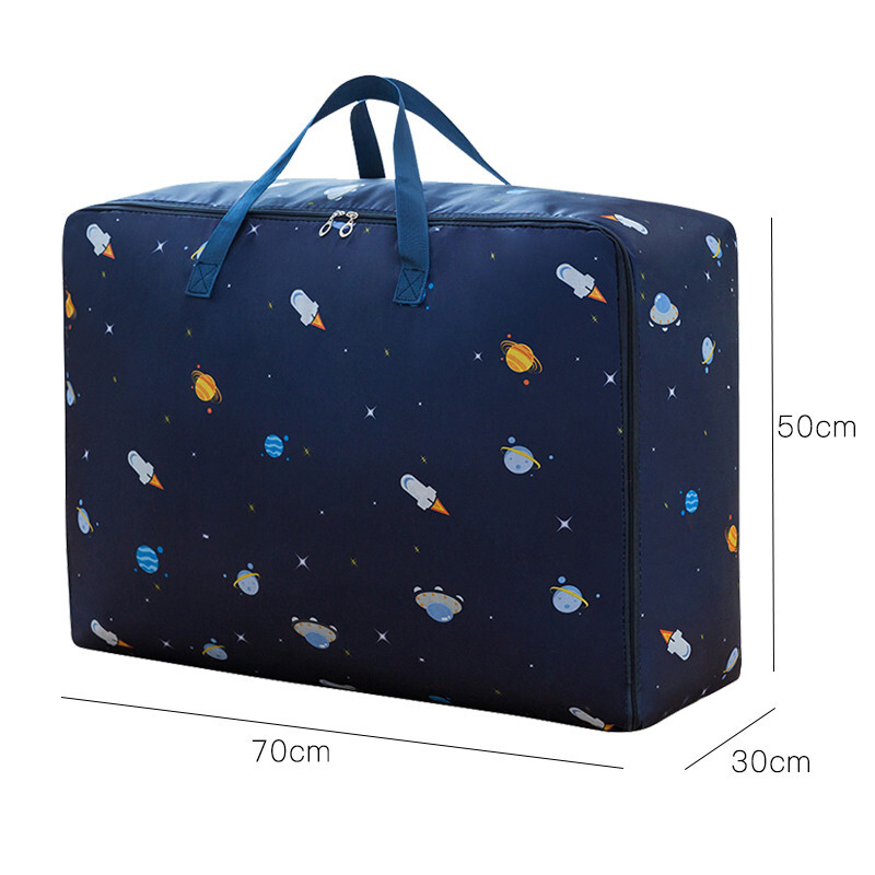 PAIDAI Oxford cloth moving bag thickened waterproof luggage storage bag quilt clothing storage organizer bag packing bag 105L+105L star chart 2 pieces 70*30*50cm