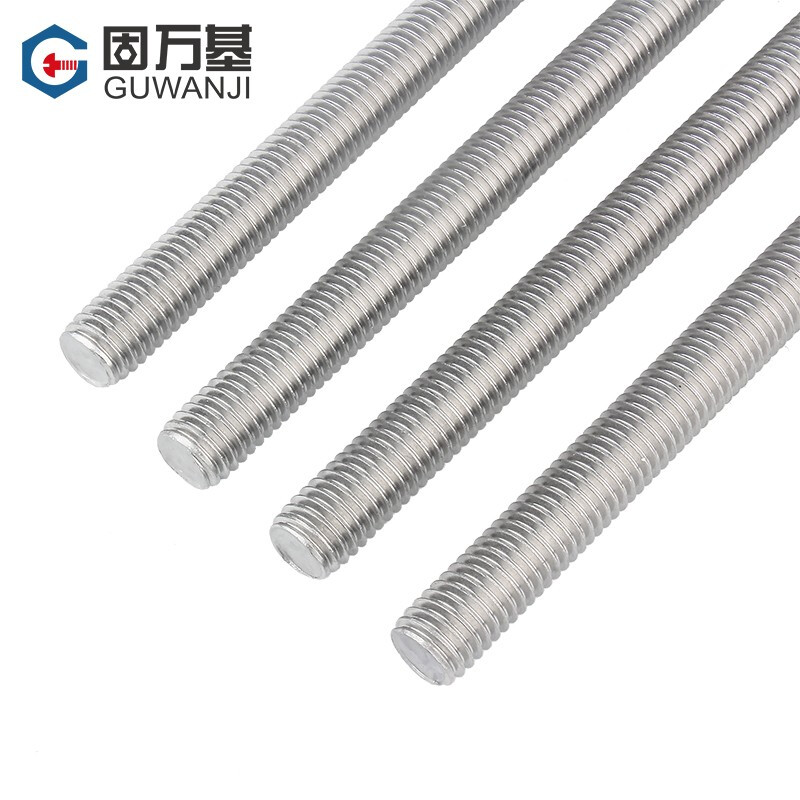 Guwanji 304 stainless steel thread screw 1 meter long full thread screw through thread full thread screw ceiling screw set 304 material M8*1 meter 1 piece