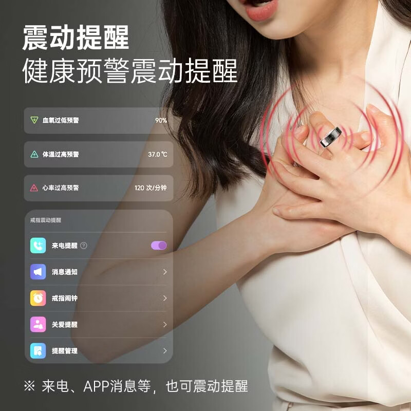 Lotus Purple Star LotusRing Smart Ring AI Health Monitoring Vibration Reminder Sleep Insight Sports Tracking Vibration Touch Interaction for Incoming Calls Smart Ring Black No. 10