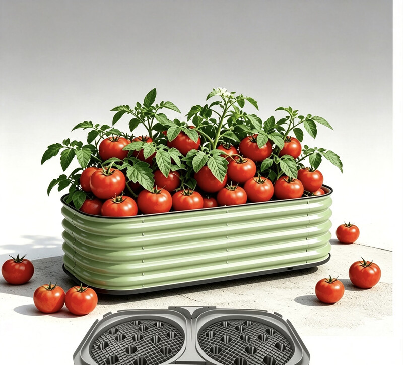 Aluminum alloy vegetable planting box outdoor balcony courtyard rectangular flower box metal planting box household one meter vegetable garden light green soil-free self-absorbing model length 180cm width 45cm height 47cm