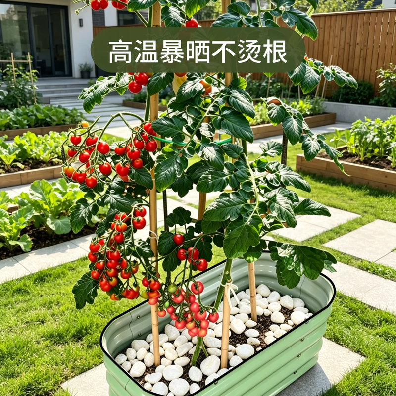 Aluminum alloy vegetable planting box outdoor balcony courtyard rectangular flower box metal planting box household one meter vegetable garden light green soil-free self-absorbing model length 180cm width 45cm height 47cm