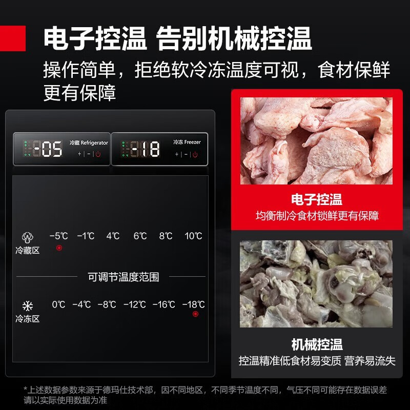 DEMASHI four-six-door freezer commercial display cabinet refrigerated vertical freezing and fresh-keeping cabinet kitchen stainless steel refrigerator large-capacity tall freezer commercial large-capacity large freezer dual temperature engineering six-door丨1312L refrigerated BCD-1300A-1D