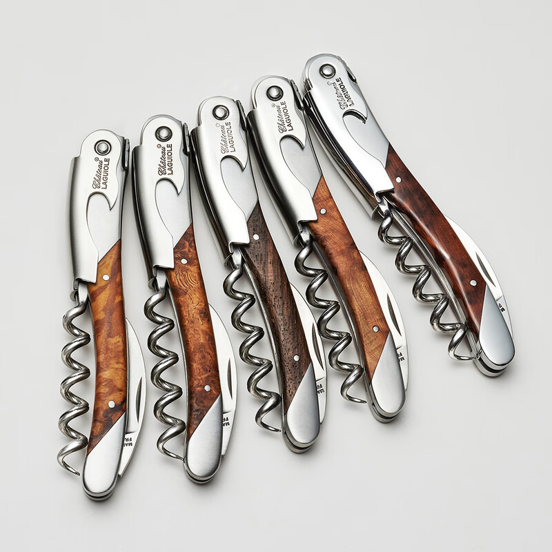 Chateau Laguiole France Legioli Castle Wine Knife Red Wine Corkscrew Unedged Seahorse Knife Classic Series Black Horn