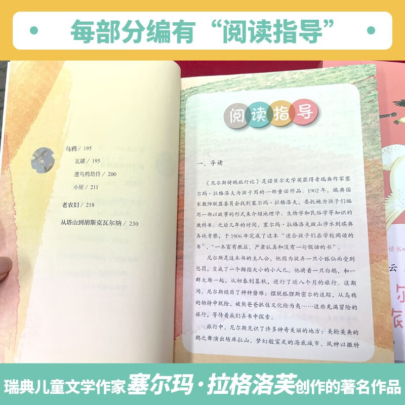 Niels's Travels Riding a Goose, People's Education Press Happy Reading Bar for Sixth Grade, Volume 2 (3 volumes), edited by Cao Wenxuan and Chen Xianyun, supporting Chinese textbooks