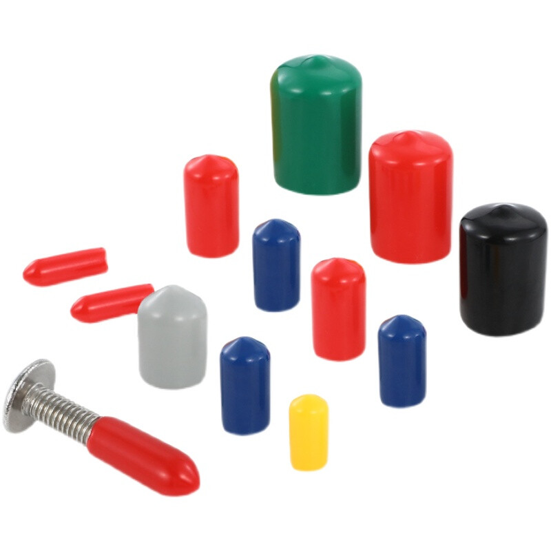 Rubber protective cap Screw protective sleeve Threaded rubber sleeve Steel pipe sealing cap Anti-collision plastic plug sheath Rubber cap (black in stock, can be customized) Inner diameter 26mm long 30mm/50 pieces black