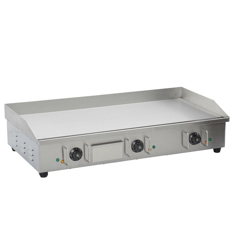 Hotkitch electric griddle, commercial large-scale hand-grilled cake machine, desktop grilled steak, flat griddle, iron plate, squid, grilled cold noodles, enamel stainless steel gas griddle, stall snack equipment, 0.9m electric griddle (10mm thick griddle)