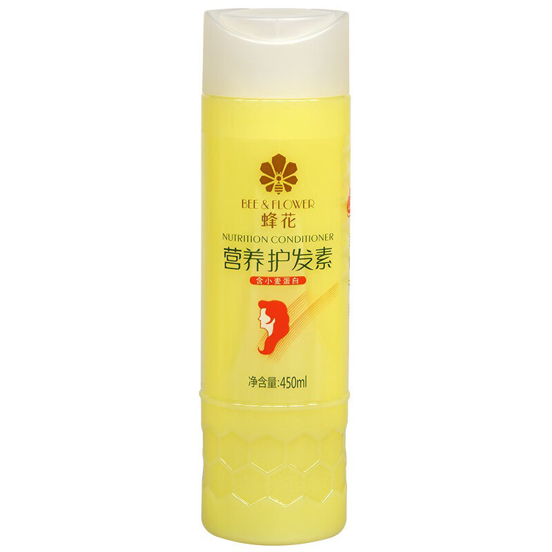 Bee Flower Conditioner, Conditioner, Moisturizing and Smoothing Wheat Protein for Women and Men 450ml-523, one bottle each 450ml
