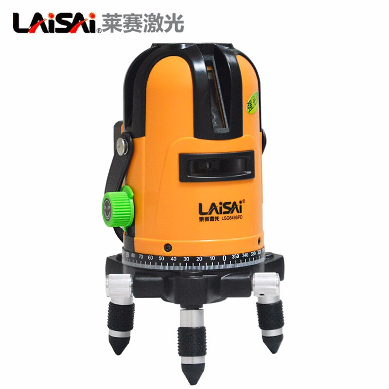 Laser laser level 5-line blue-green light infrared highlight outdoor dot plaster 686LSG649SPD enhancement point 5-line single battery strong green light metal base