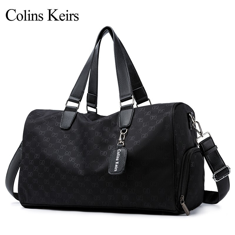 Colins Keirs travel bag men's portable large-capacity luggage bag women's crossbody bag men's fitness bag men's dry and wet separation sports training bag black large size