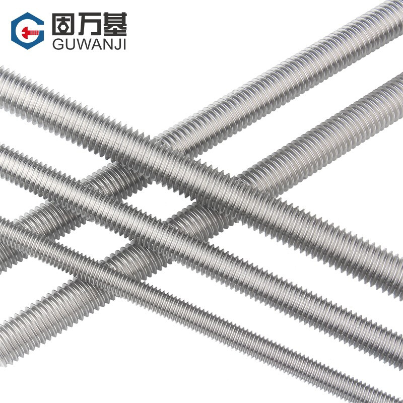 Guwanji 304 stainless steel thread screw 1 meter long full thread screw through thread full thread screw ceiling screw set 304 material M8*1 meter 1 piece