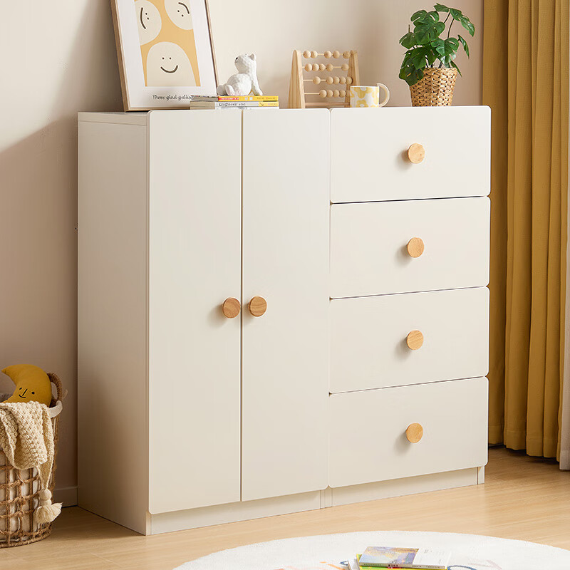 Lin's Home Children's Wardrobe Home Bedroom Storage Cabinet Hanging Wardrobe Furniture LS236D1-A Combination