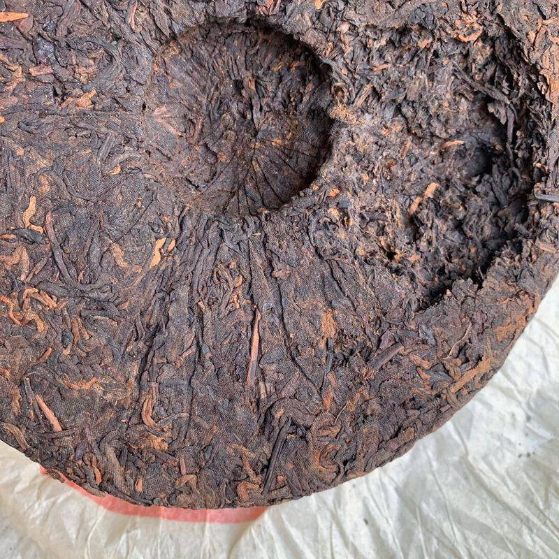 Longrui Tea 2001 Menghai Tea Factory Hongba Medium Ripe Tea 357g/piece Pu'er Tea Raw Tea Yunnan Qizi Biscuit Warehouse Storage