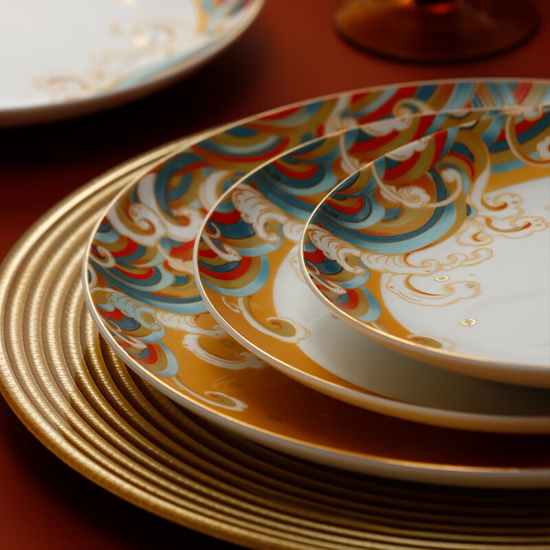 Tao Xichuan CERAMIC ART AVENUE Jingdezhen ceramic tableware set household high-end bowls and plates tableware Chinese style housewarming New Year gift Fuzhi koi-rice bowl*1