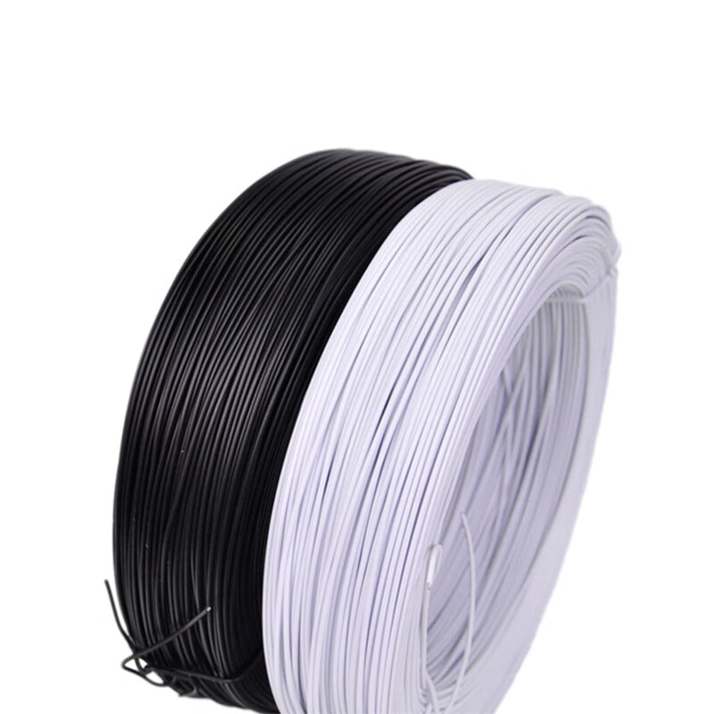 Bingyu BY-30251 Plastic coated iron wire binding wire Optical cable communication strap Black round iron core 0.7mm outer diameter 1.3 (70m)