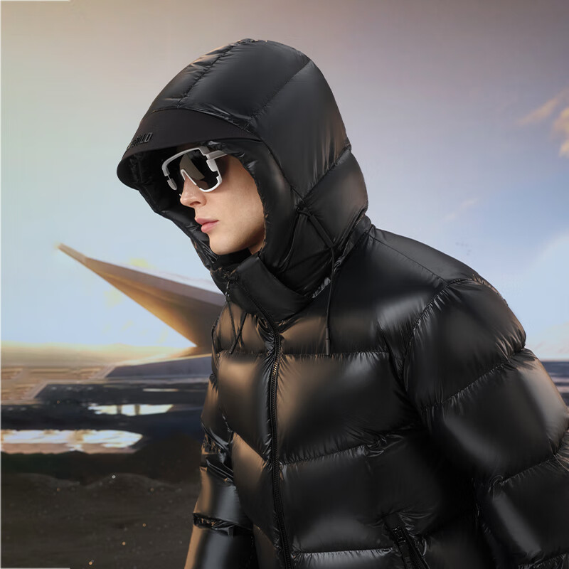 Govan Black Gold Goose Down Jacket Pioneer 4.0 Five-Grid 2024 New Men's Short Winter Fashion Down Jacket Black L