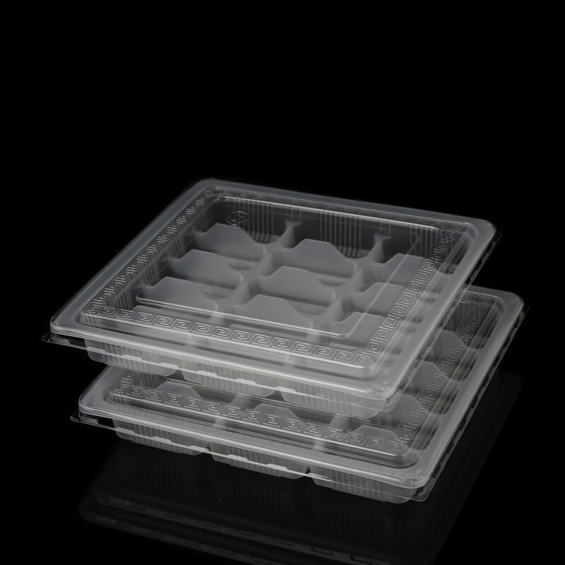 Dumpling take-out packaging box Thickened disposable dumpling box lunch box dumpling tray dumpling box take-out packaging box 1520 grid transparent dumpling box 18 grid transparent 10 sets_other specifications message