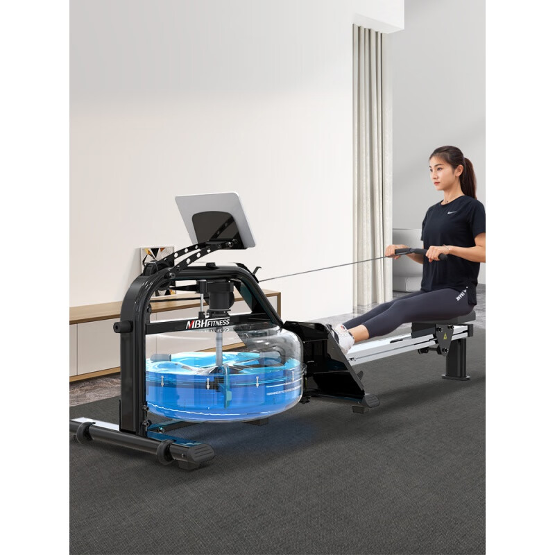 Maibaohe solid wood original mechanical water resistance rowing machine for home province aerobic fitness equipment silent foldable exclusive version data display/aviation grade material