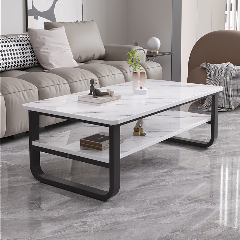 Gupujia coffee table living room simple modern sofa small side table small apartment hospitality small tea table storage double-layer small table