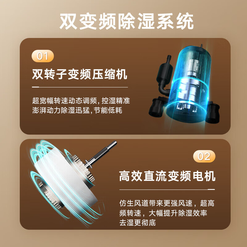 Gree dehumidifier household light dehumidification capacity 40L/day dual-core variable frequency energy-saving dehumidifier clothes dryer back to Nantian basement moisture absorber mobile phone intelligent control 40L/day DH40FPA1A dual frequency conversion