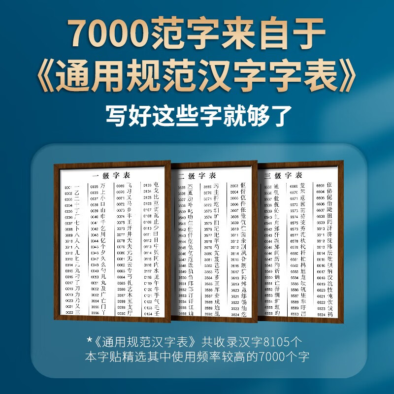 Tian Yingzhang's new version of regular script 7000 commonly used copybooks, large 16-open phonetic version, students, adults, beginners, copying red practice copybooks, hard-pen calligraphy practice, handwriting pen copybooks