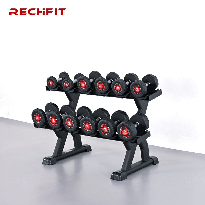 RECHFIT Dumbbell Men's and Women's Universal Fixed Weight Set Combination Fitness Equipment Gym Professional Dumbbell Rack 135KG Dumbbell Combination