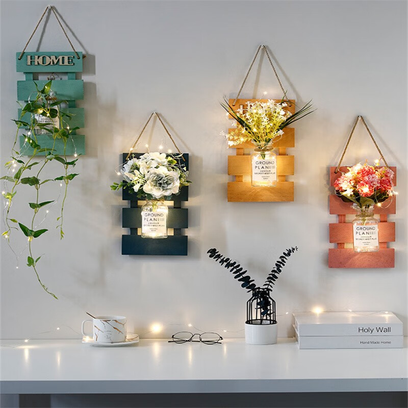 Yunya bedside living room housewarming gift wall painting wall entrance bedroom decoration painting background wall flower arrangement hanging yellow board + forget me not