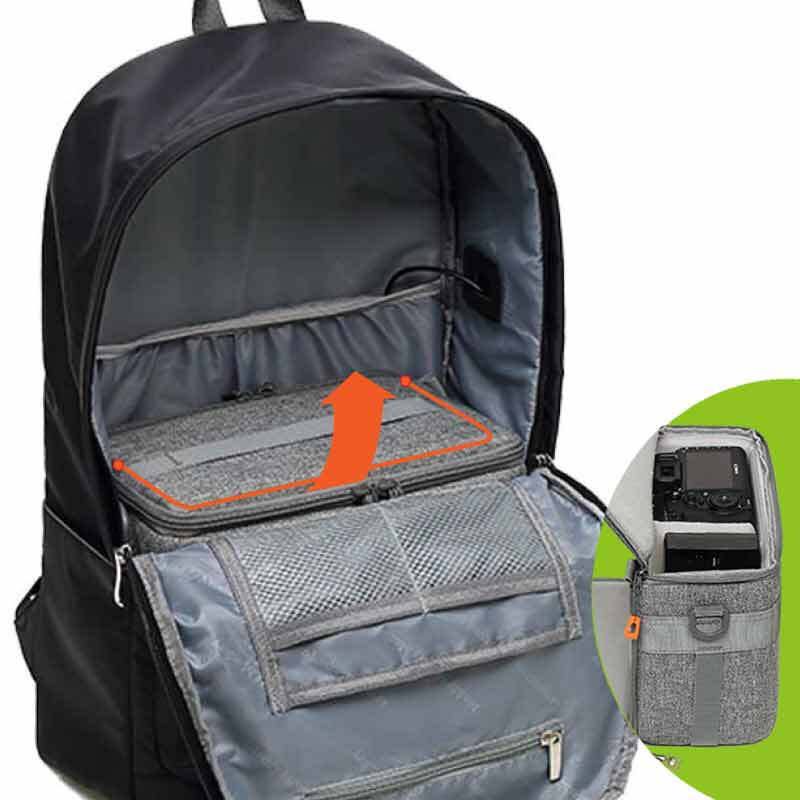 Saiteng BD04C (small) SLR camera bag, camera liner bag, pressure-resistant and convenient double-opening structure, hard camera liner bag