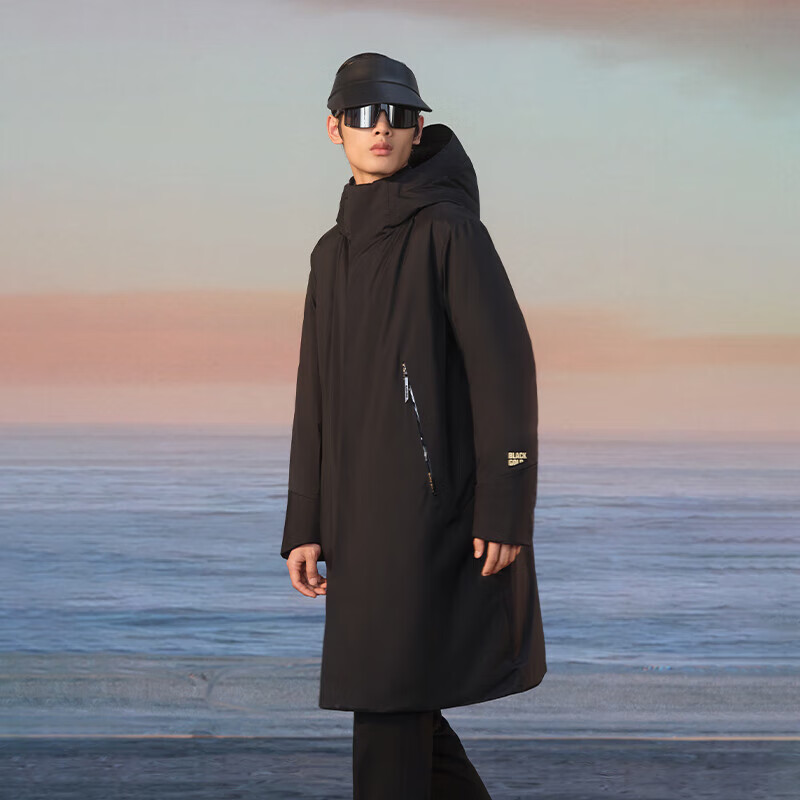 Govan style shell 4.0 seven-point luxury outdoor goose down jacket men's mid-length down jacket black 2XL