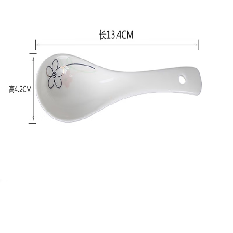 Yexiang 10 small ceramic spoons small spoons rice spoons pure white spoons